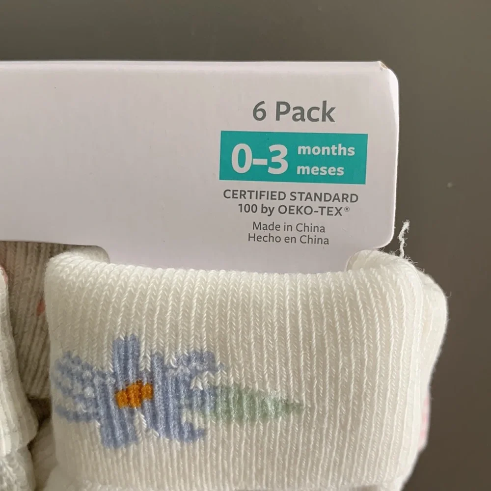 Just One You by Carters Baby Girl’s Alt Terry Socks 6 Pack